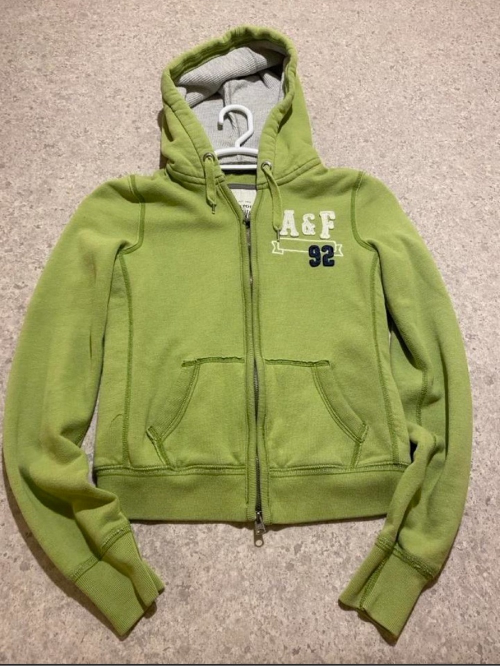 Abercrombie & Fitch Lime Green Zip Hoodie Jacket